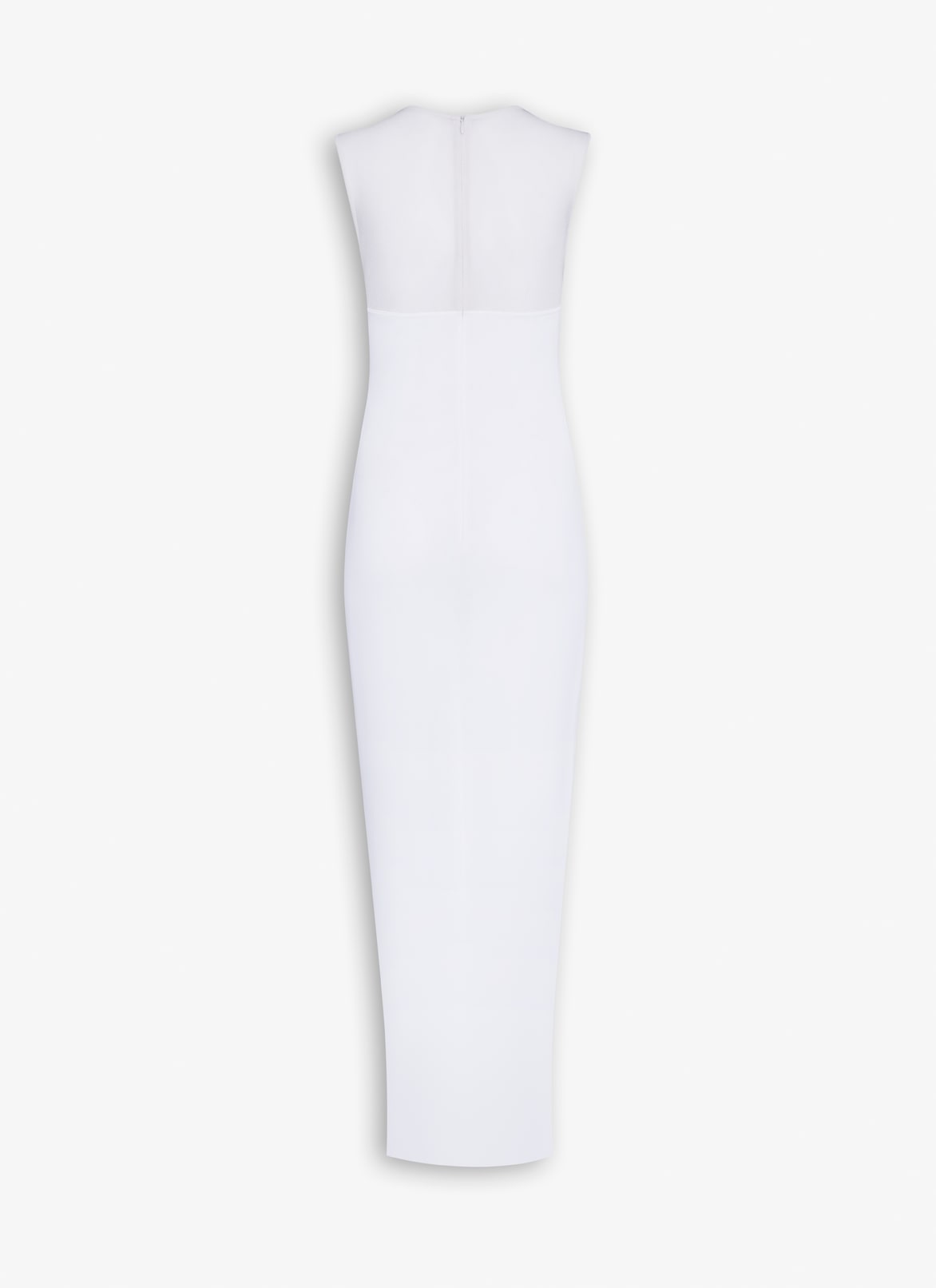 KNIT MOLDED BODYCON DRESS ALAÏA WHITE KNIT MOLDED BODYCON DRESS